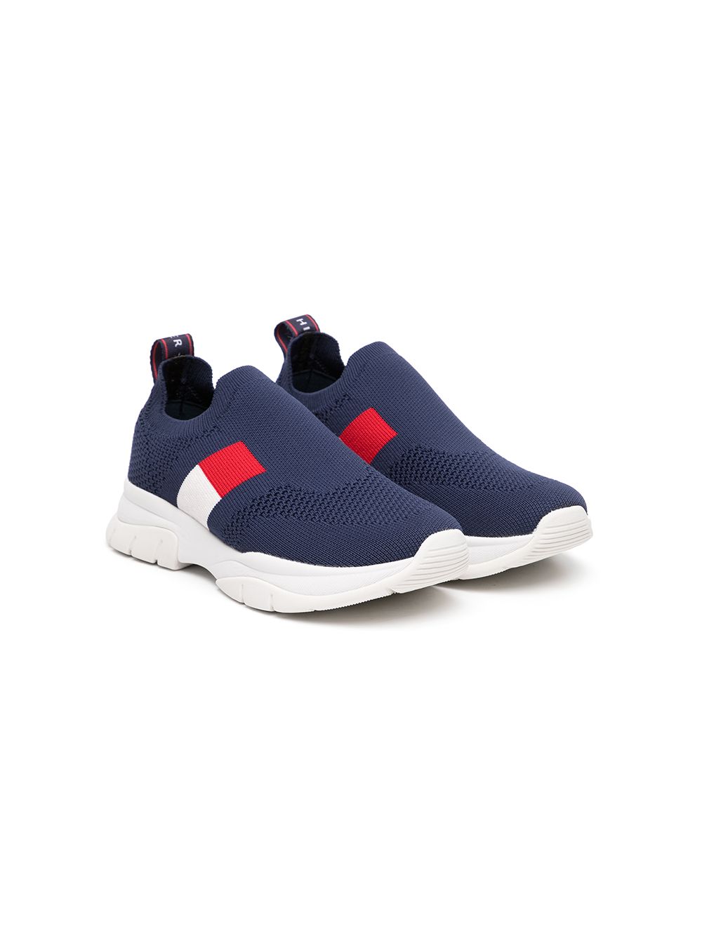 фото Tommy hilfiger junior кроссовки слипоны в стиле колор-блок