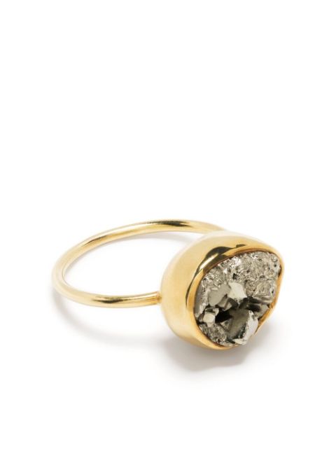 PIPPA SMALL 18kt yellow gold pyrite stone ring