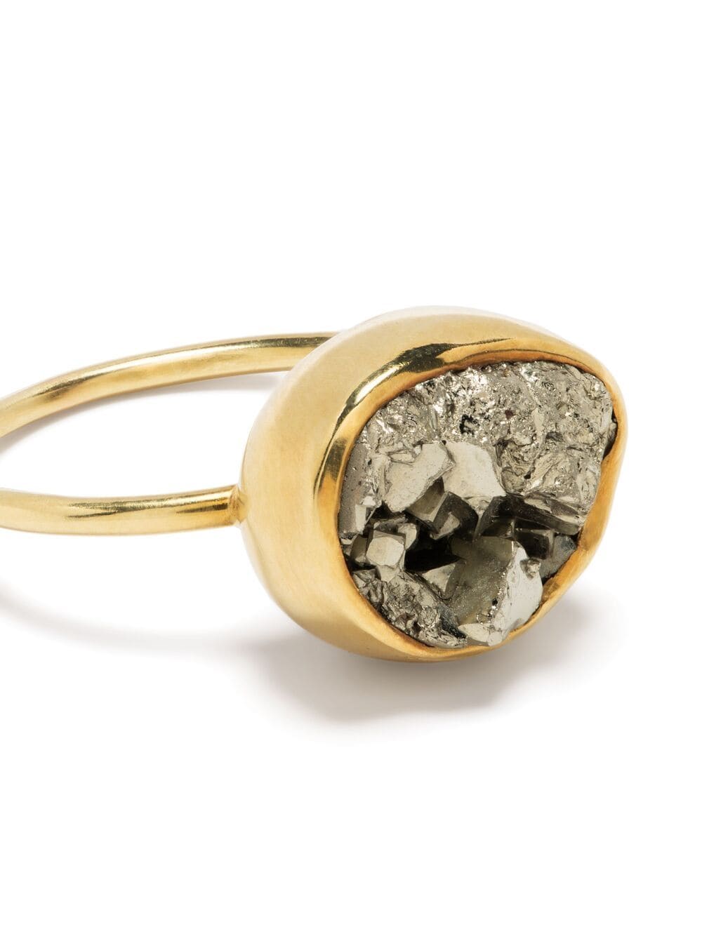 фото Pippa small кольцо из желтого золота с пиритом