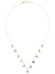 White Bird 18kt yellow gold multicolored sapphire necklace