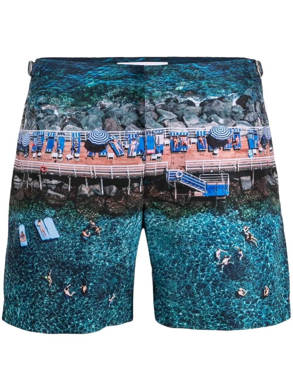 фото Orlebar brown photograph print swim shorts