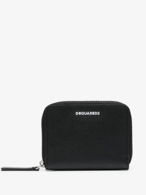 DSQUARED2 logo-stamp zip-around wallet