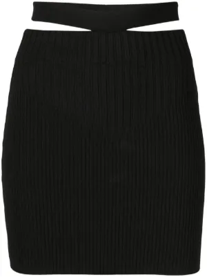 Black cable knit skirt Clearance