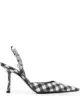 Image 1 of Alexander Wang check-print pointed-toe pumps