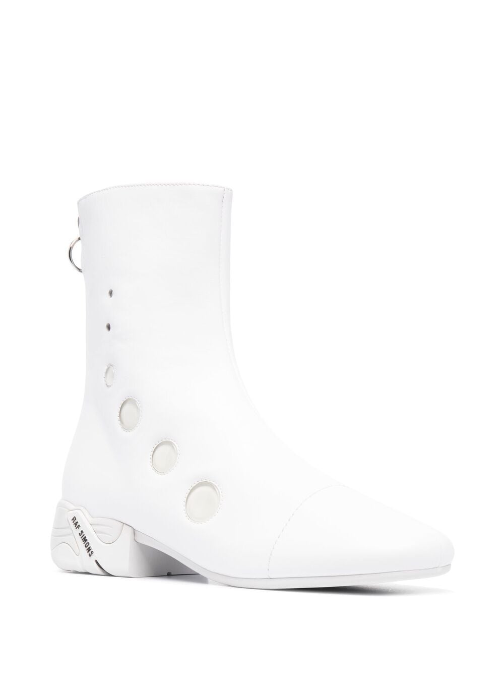 Shop Raf Simons Solaris-21 45mm Ankle Boots In White