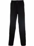Qasimi drawcord side-stripe trousers - Black