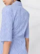 Off-White vertical-stripe short-sleeve shirtdress