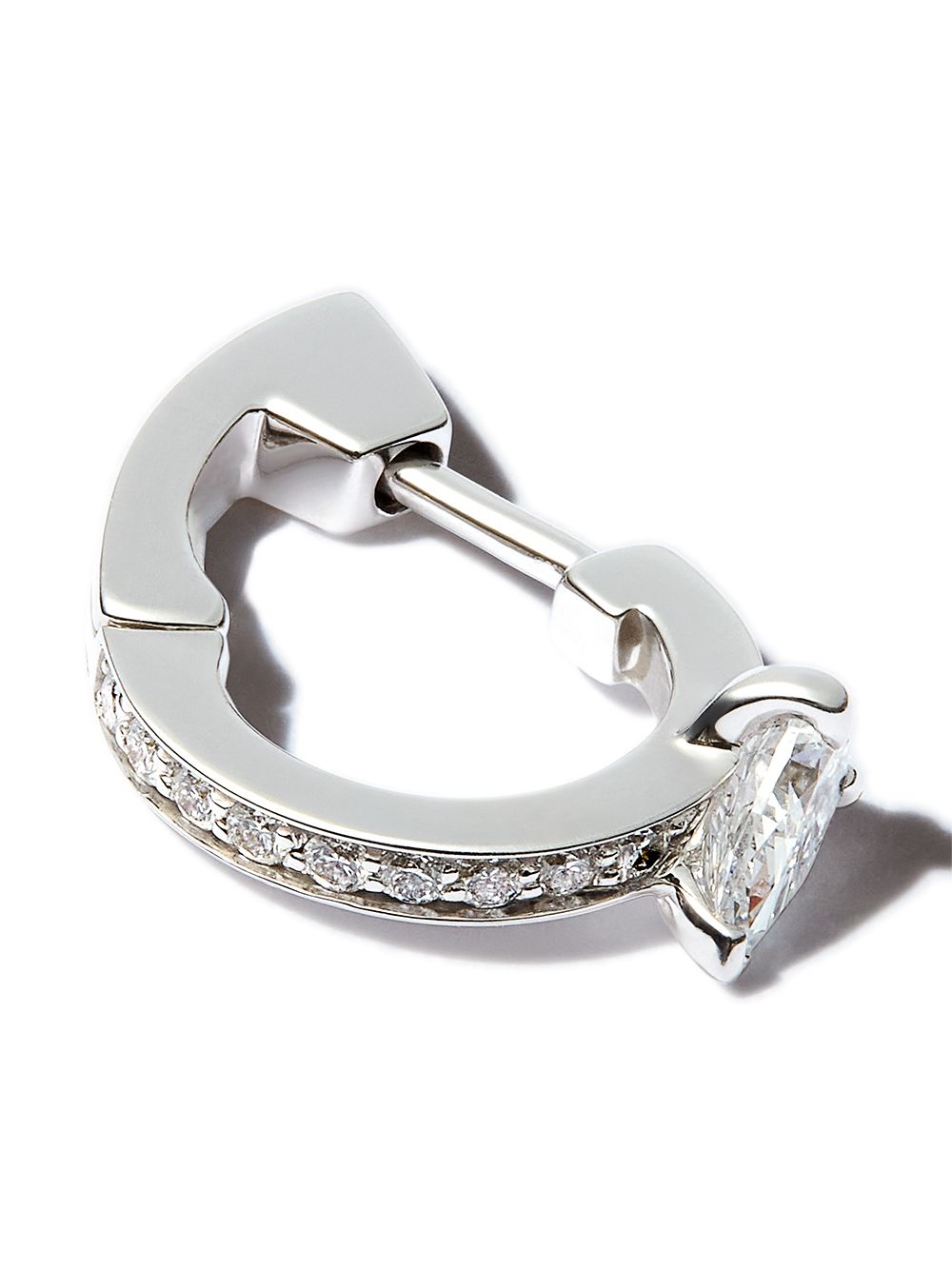 18K white gold Serti Sur Vide diamond earring