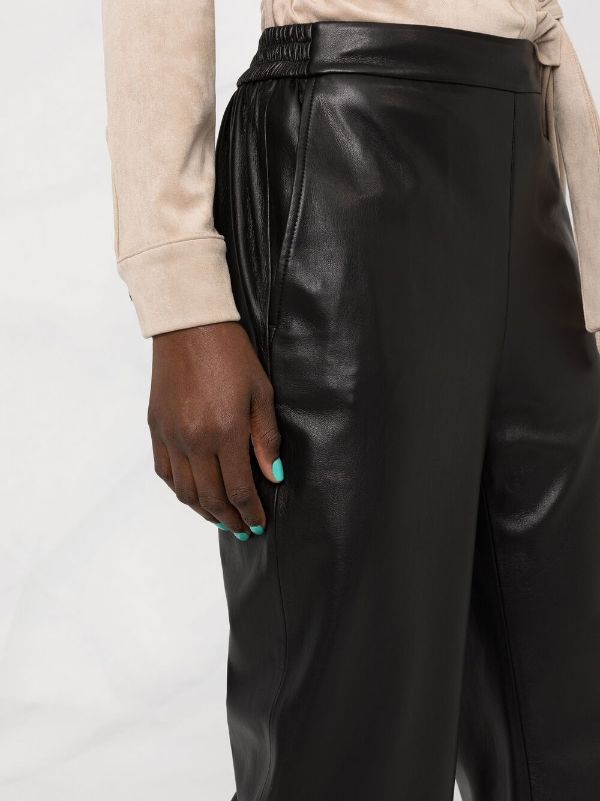 boss leather trousers