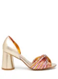 Sarah Chofakian Colagem metallic sandals - Gold