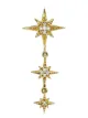 Image 2 of Sydney Evan 14kt yellow gold triple drop diamond star earrings
