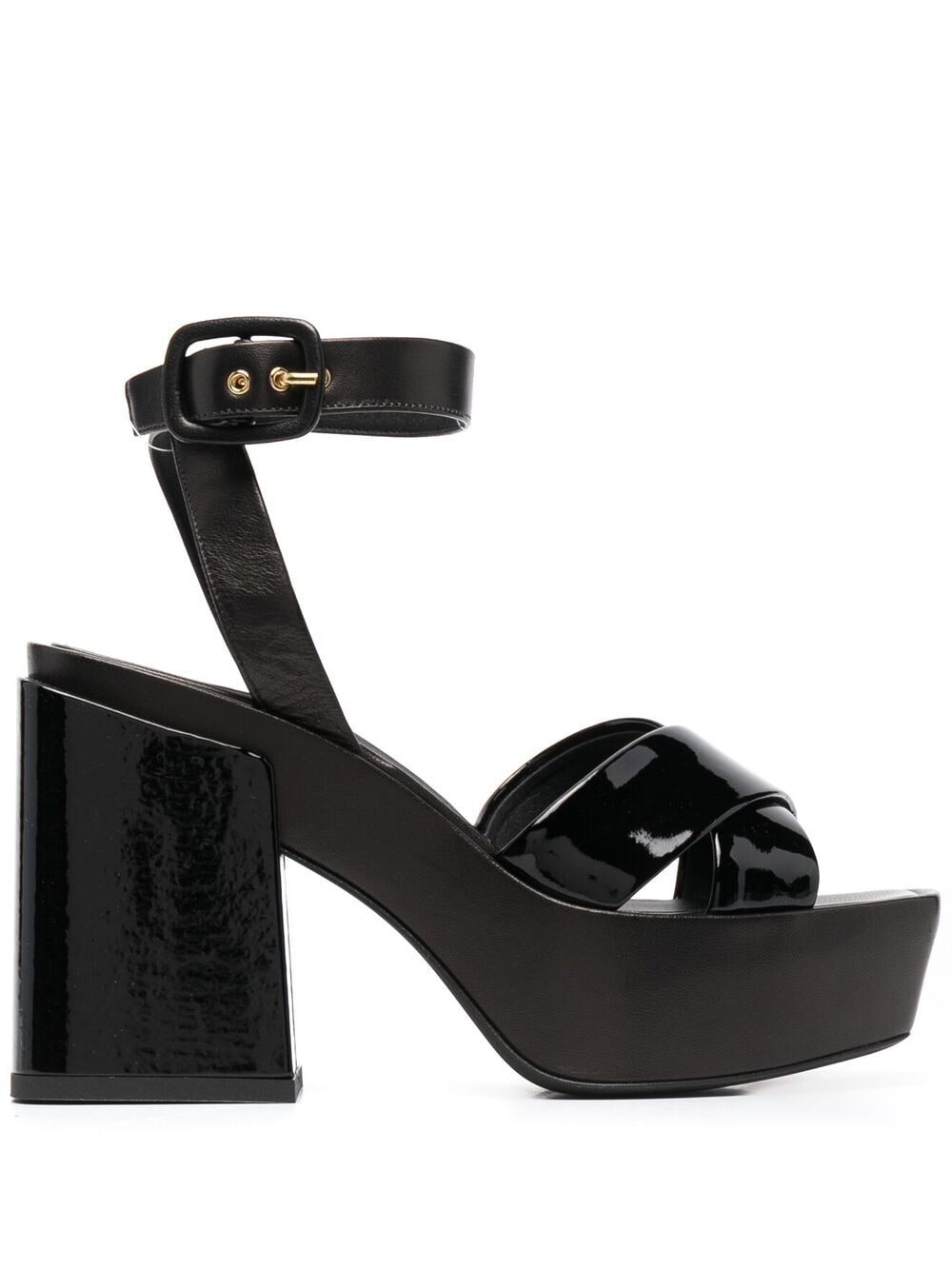 Furla Platform Ankle-strap Sandals In Black