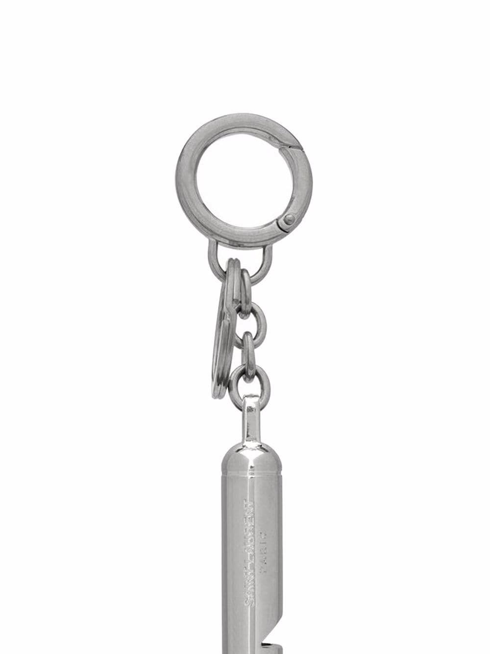 Saint Laurent Sleutelhanger met logo - Zilver