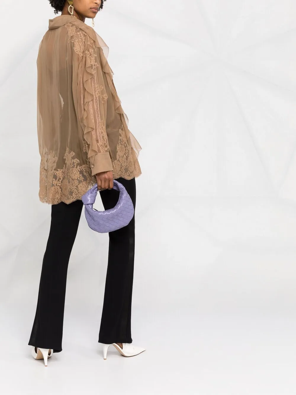 Valentino Garavani ruffle-trim silk blouse | Image 6