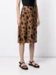 Theory falda de seda con estampado de leopardo