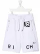 Image 1 of John Richmond Junior TEEN logo-print cotton track shorts