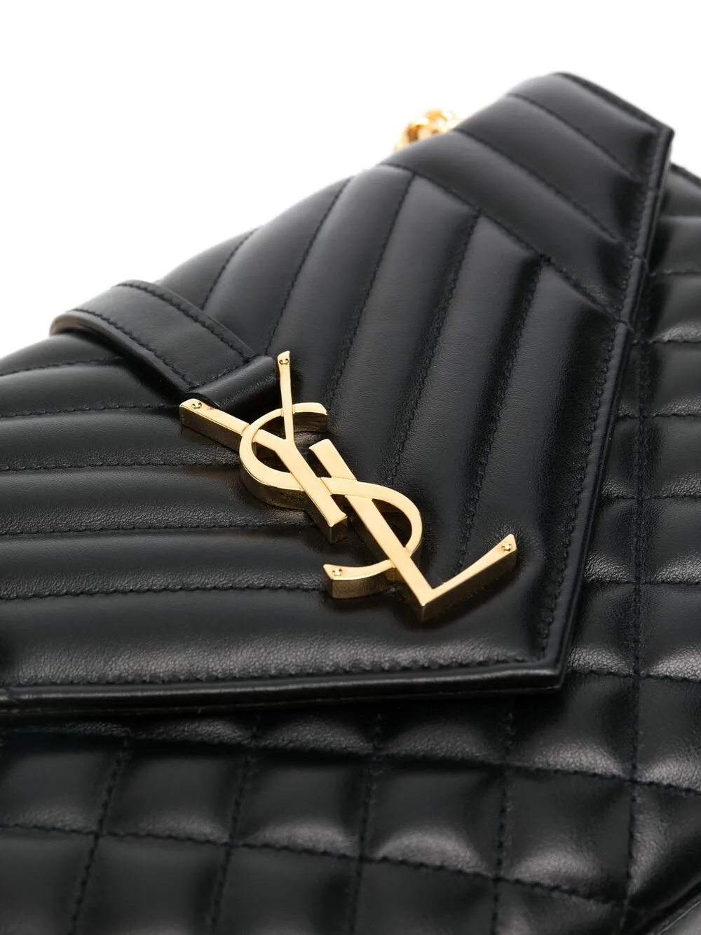 Saint Laurent Quilted Logoplaque Tote Bag In Black ModeSens