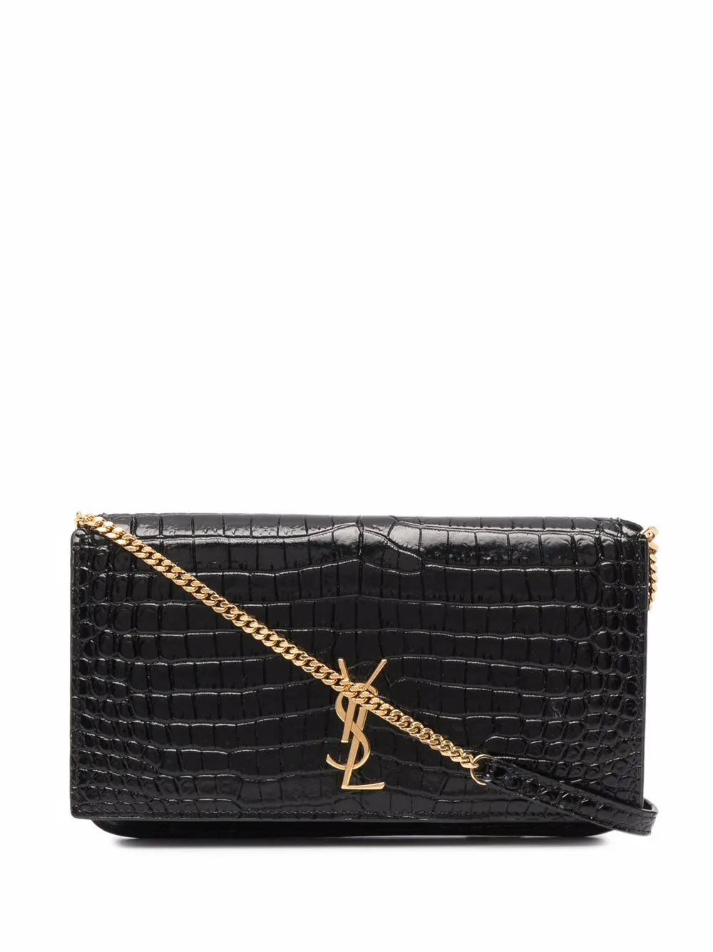 Saint Laurent mini sac porté épaule à plaque logo - Noir Top Merken Winkel