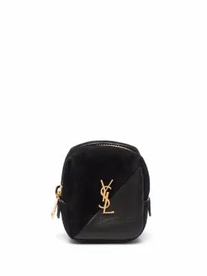 Saint Laurent YSL Monogram Logo Gold Key Chain Key Ring Bag Charm Z0000511