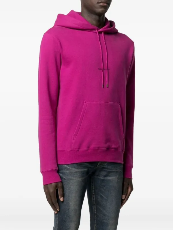 Saint Laurent logo-print Oversized Hoodie | Pink | FARFETCH