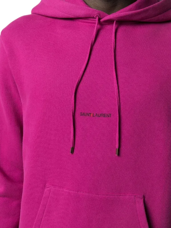 Saint Laurent★素敵！Men’s Fuchsia Logo Printed Hoodie Saint Laurent☆素敵！Men's Fuchsia Logo Printed Hoodie