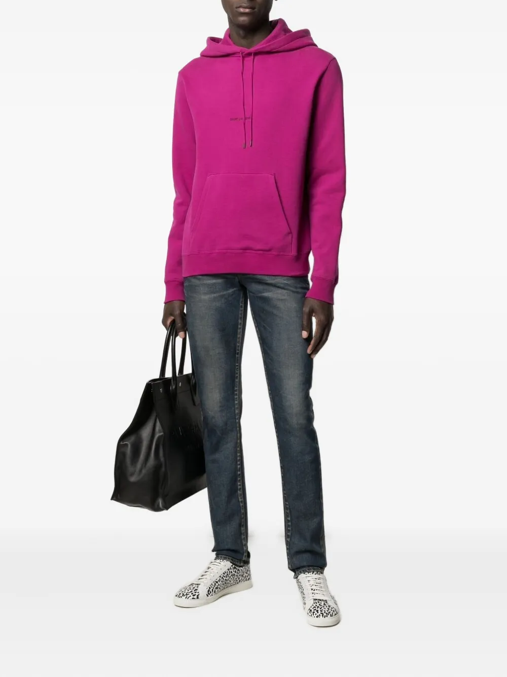 Saint Laurent logo-print oversized hoodie | Hoodies | Image 2