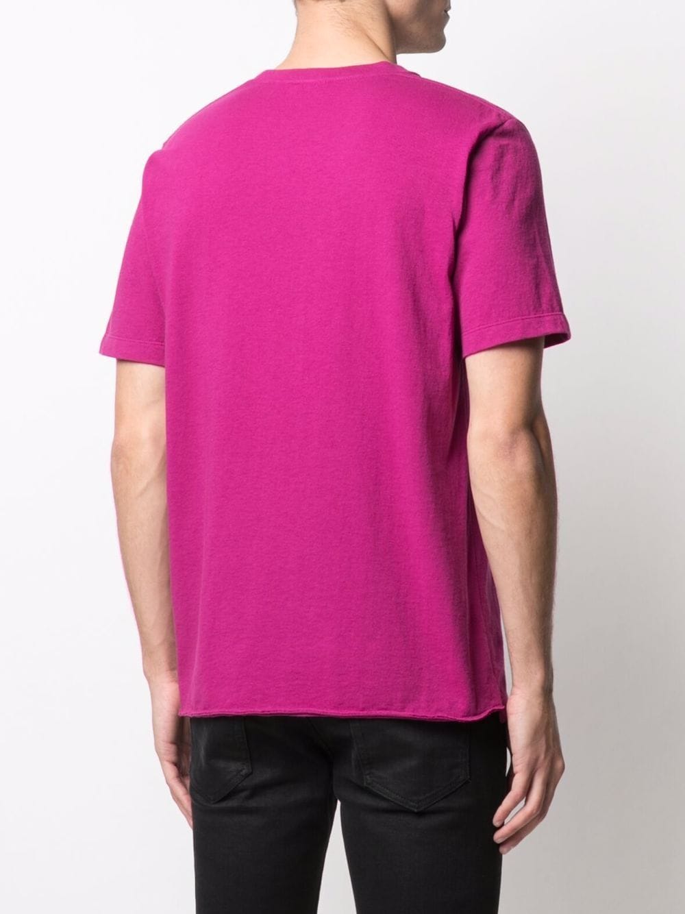 Shop Saint Laurent Logo-print T-shirt In Pink