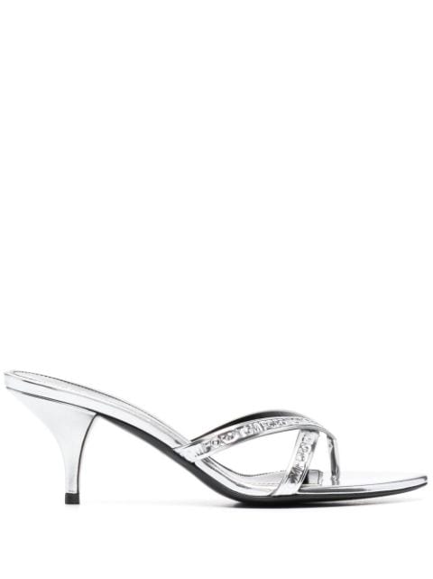 TOM FORD metallic leather mules 