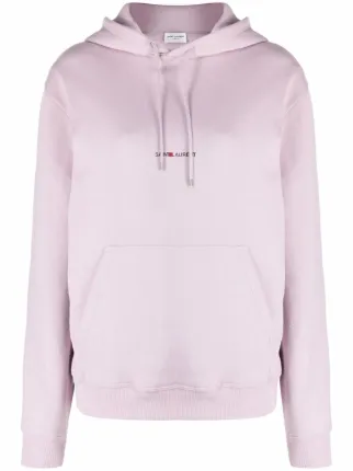 Saint Laurent logo-print Drawstring Hoodie - Farfetch