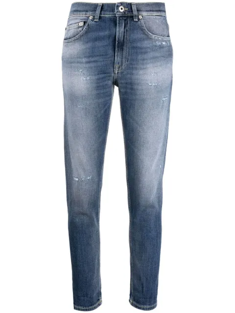 stonewashed cropped jeans