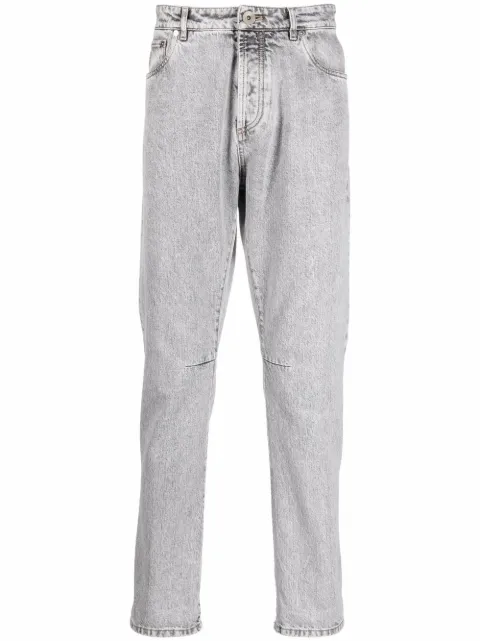 Brunello Cucinelli stonewashed straight-leg jeans