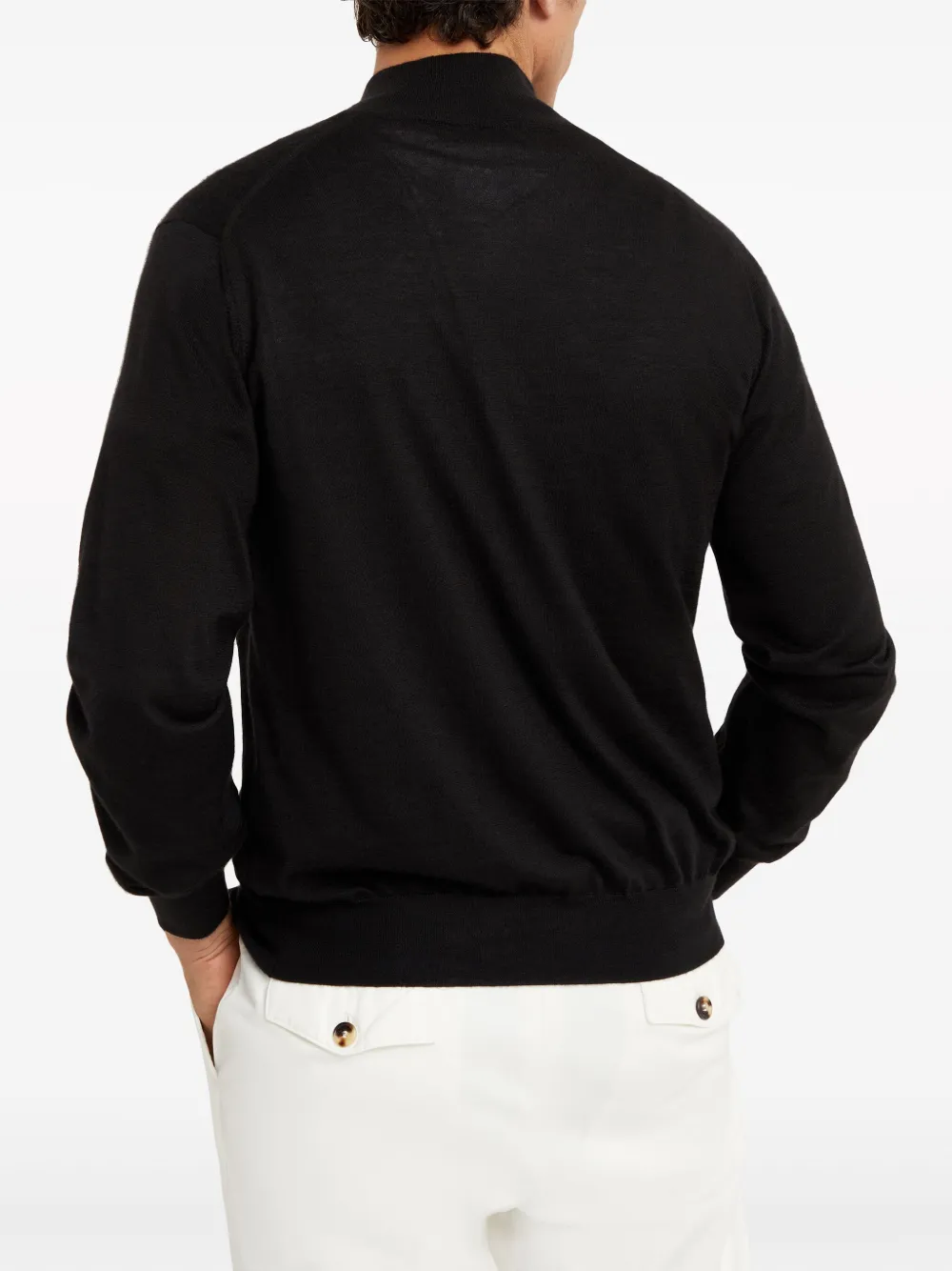 Brunello Cucinelli Lightweight Cardigan In Schwarz