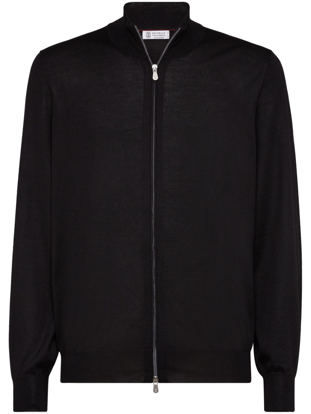 Brunello Cucinelli zip-up knitted cashmere jumper - Black