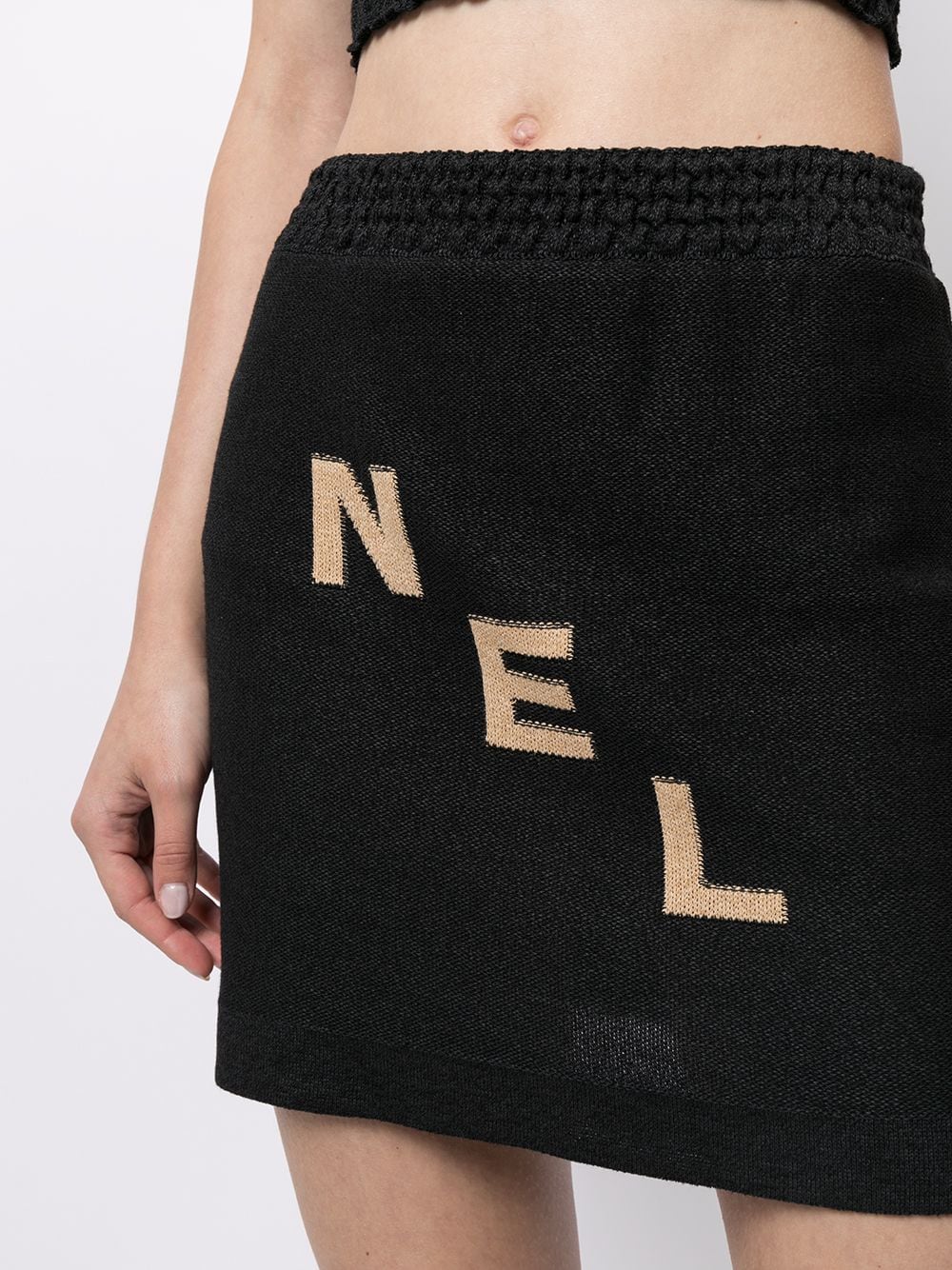 Chanel 2019 Striped Crop Top & Skirt Set