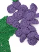 yuhan wang leaf-detail knitted scarf