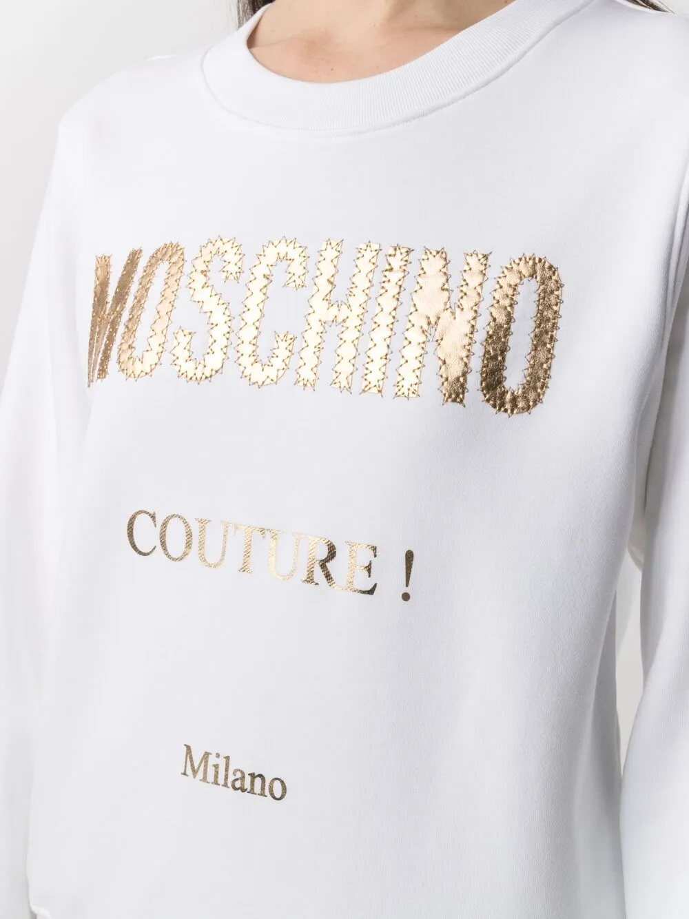 фото Moschino толстовка couture с вышитым логотипом