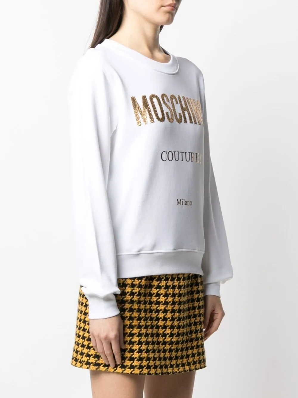 фото Moschino толстовка couture с вышитым логотипом