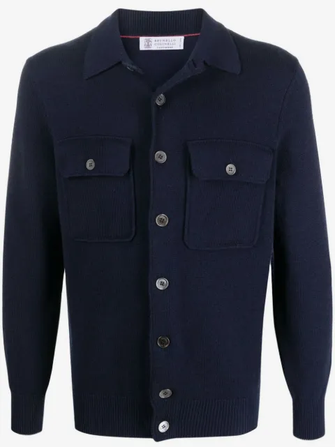 Brunello Cucinelli two-pocket cashmere cardigan