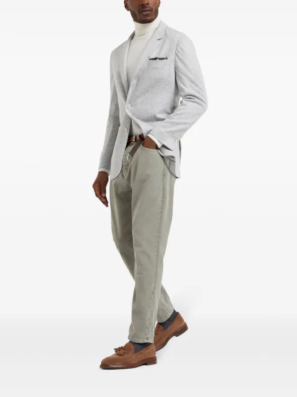 Brunello Cucinelli Cashmere single-breasted Blazer | Grey