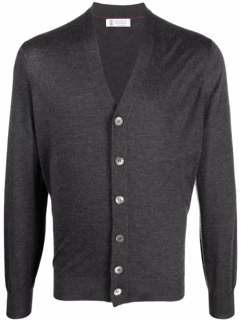 Brunello Cucinelli V-neck cashmere-silk cardigan