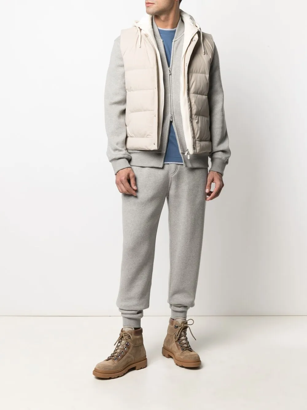 Brunello Cucinelli Trainingsbroek met trekkoord - Grijs