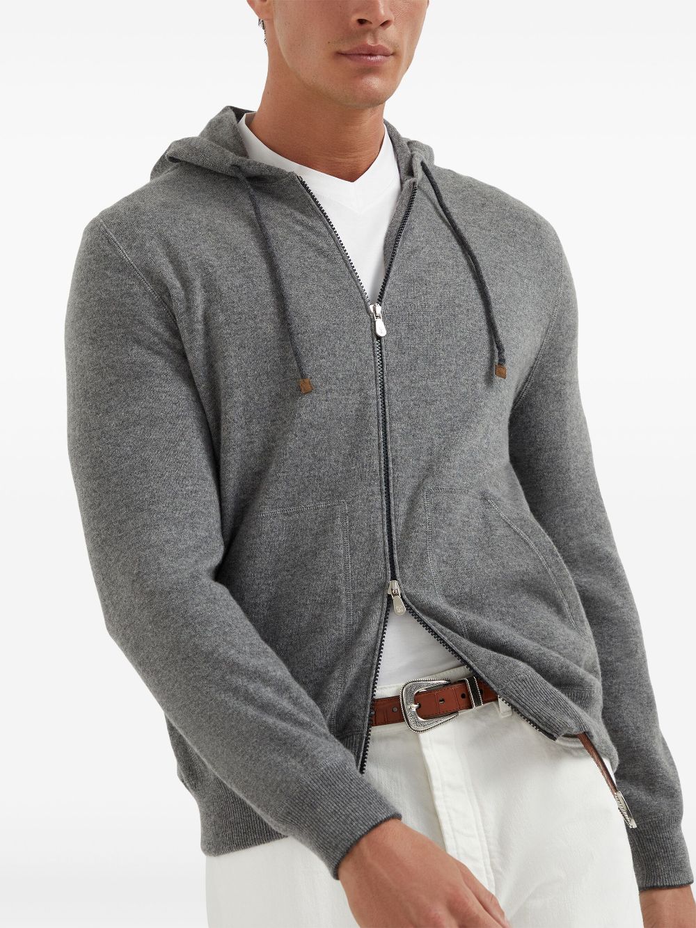 Brunello Cucinelli zip-up cashmere hoodie Men