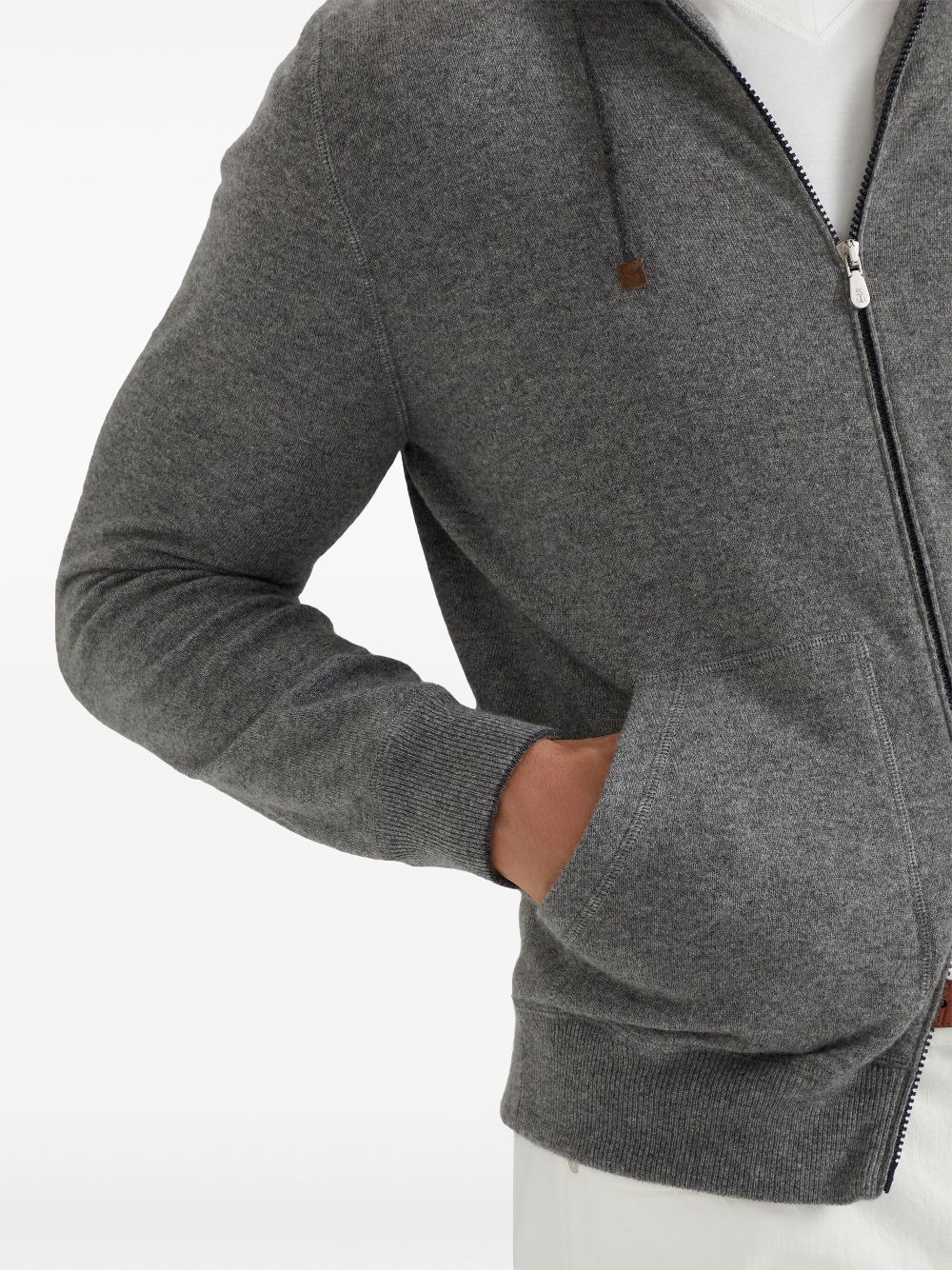 Brunello Cucinelli zip-up cashmere hoodie Men