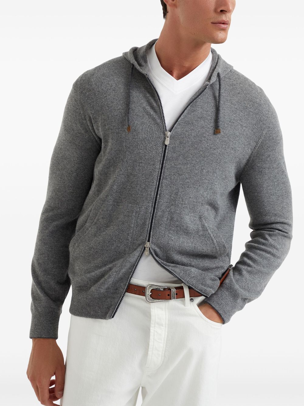 Brunello Cucinelli zip-up cashmere hoodie Men