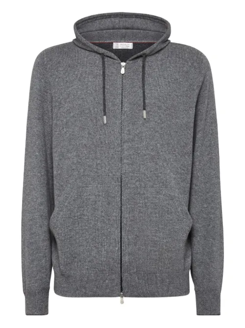 Hoodie zippé en cachemire - Brunello Cucinelli - Modalova
