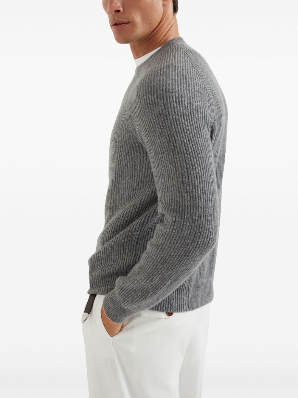 Brunello Cucinelli ribbed-knit cashmere jumper Men