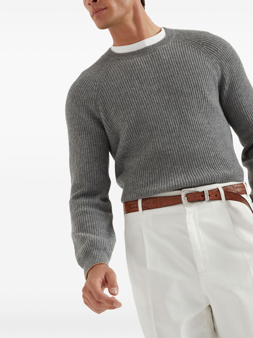 Brunello Cucinelli ribbed-knit cashmere jumper Men