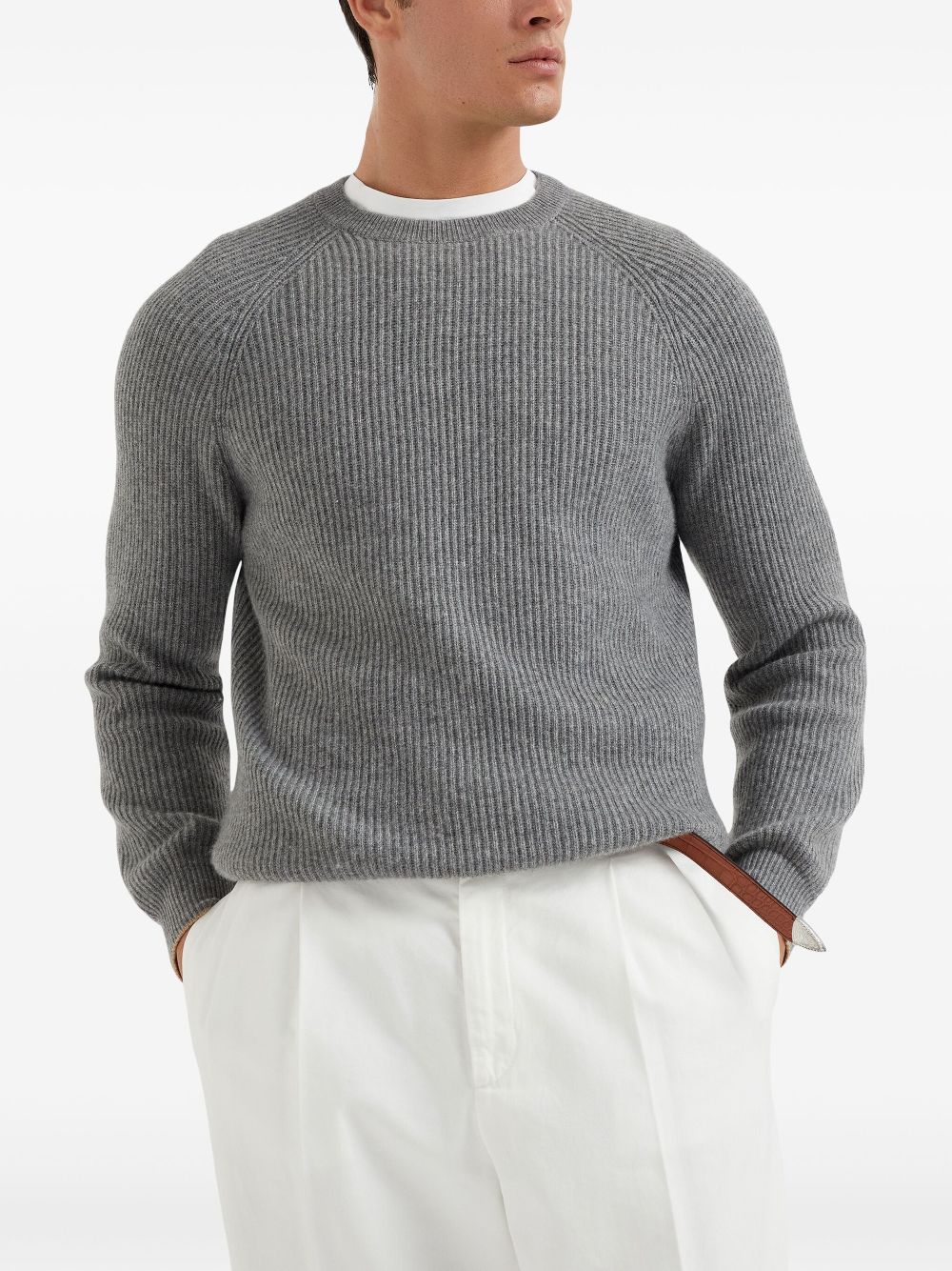 Brunello Cucinelli ribbed-knit cashmere jumper Men