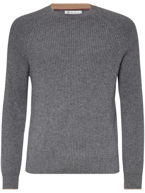 Brunello Cucinelli ribbed-knit cashmere jumper Men