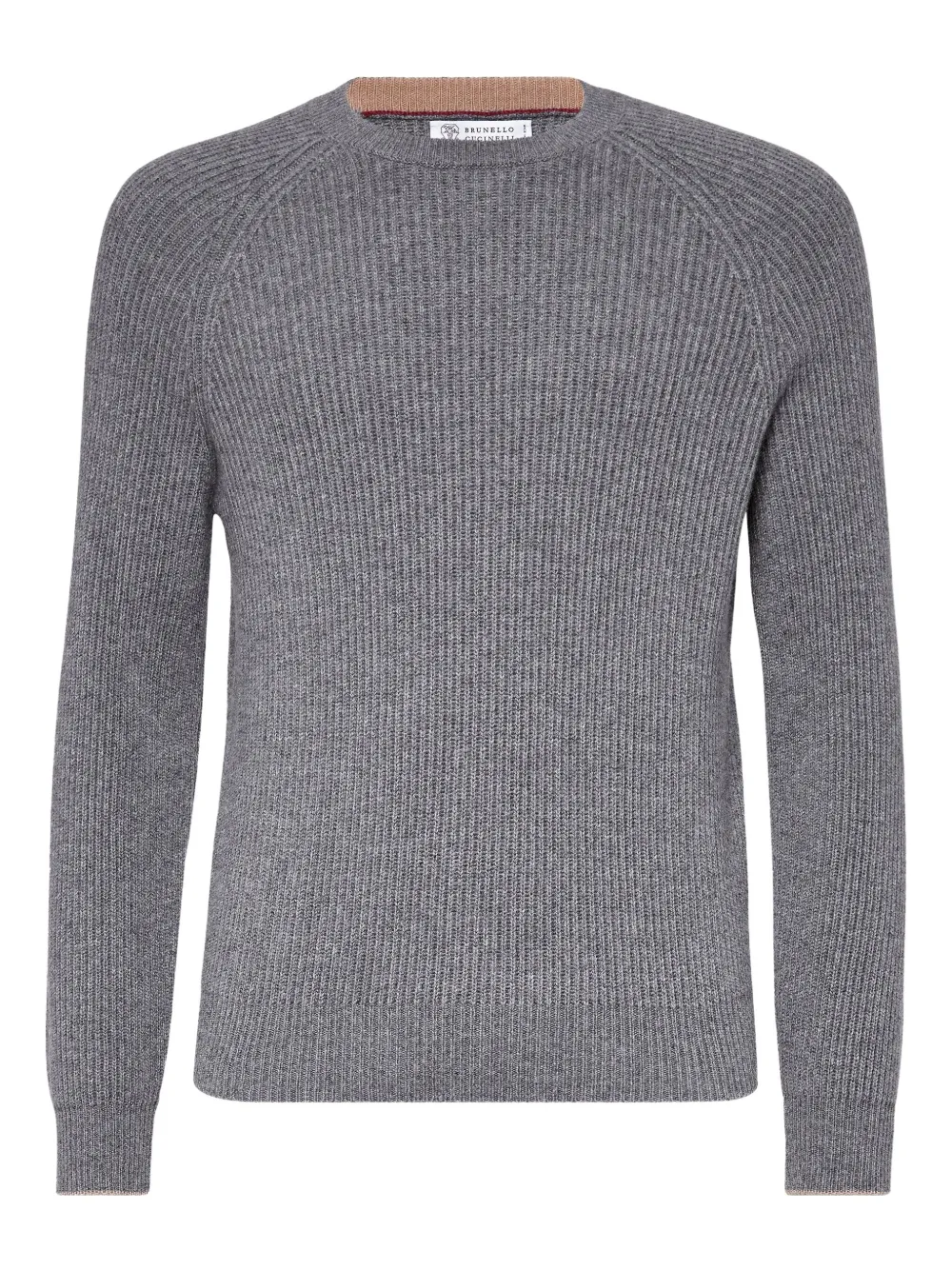 Brunello Cucinelli ribbed-knit cashmere jumper | Grey | Image 1